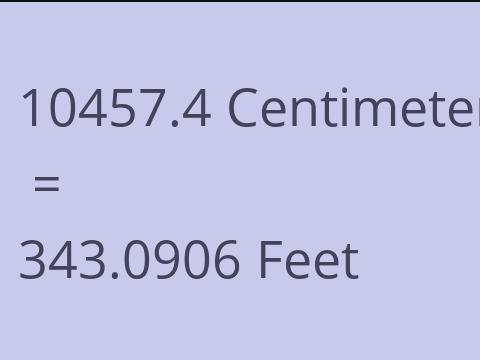 10457.4 CM TO FEET