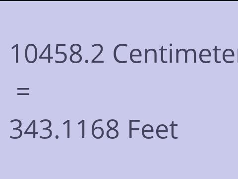 10458.2 CM TO FEET
