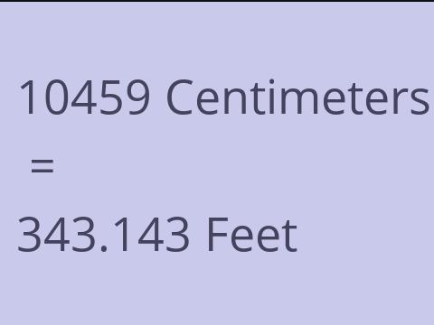 10459 CM TO FEET