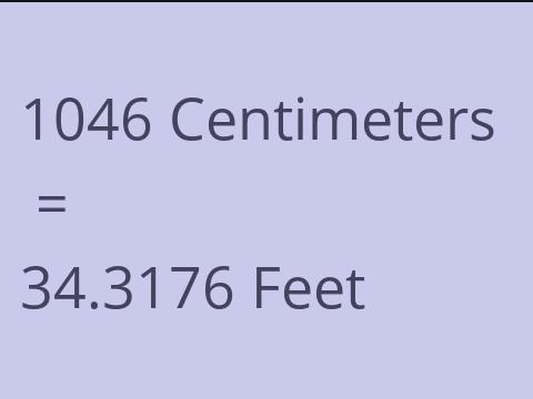 1046 CM TO FEET