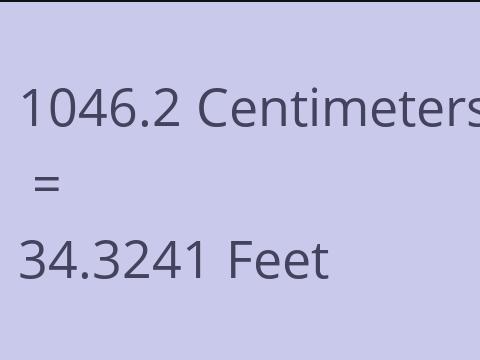 1046.2 CM TO FEET