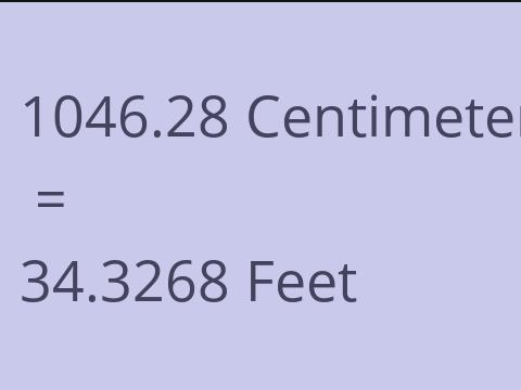 1046.28 CM TO FEET