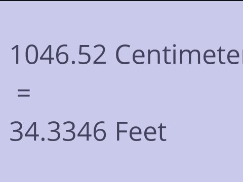 1046.52 CM TO FEET