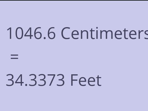 1046.6 CM TO FEET