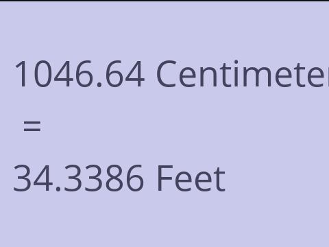 1046.64 CM TO FEET