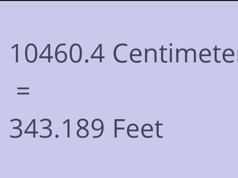10460.4 CM TO FEET