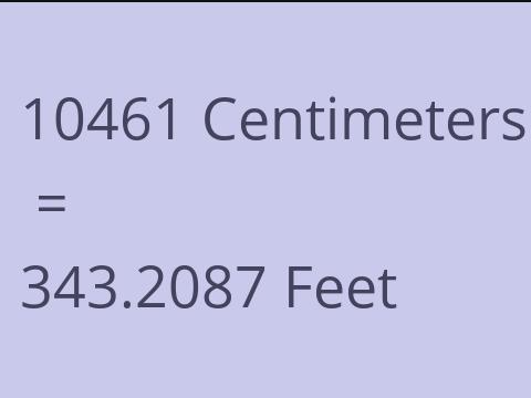 10461 CM TO FEET