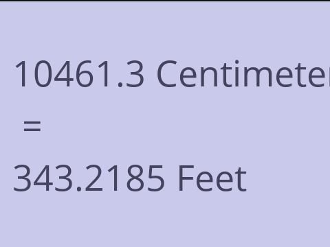 10461.3 CM TO FEET