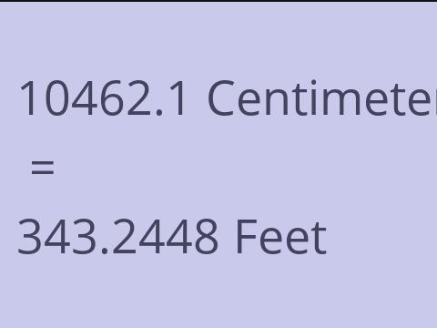 10462.1 CM TO FEET