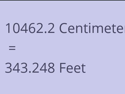 10462.2 CM TO FEET