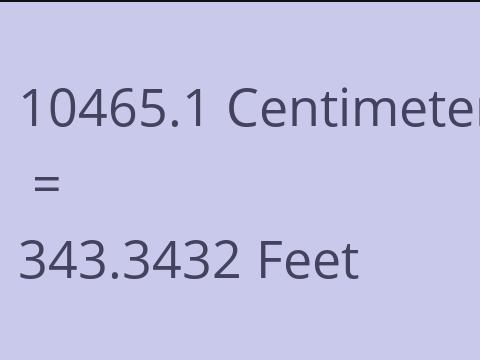 10465.1 CM TO FEET