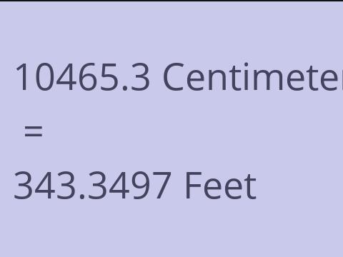 10465.3 CM TO FEET