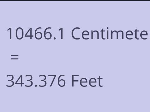 10466.1 CM TO FEET