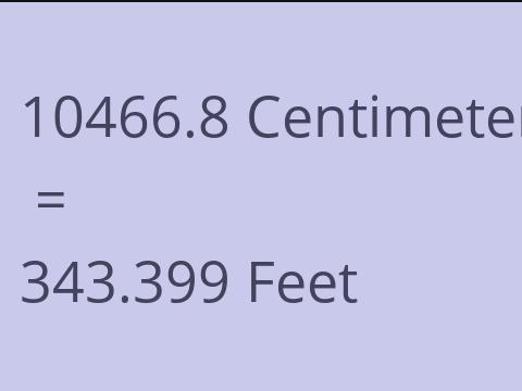 10466.8 CM TO FEET