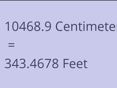 10468.9 CM TO FEET