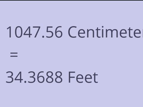 1047.56 CM TO FEET