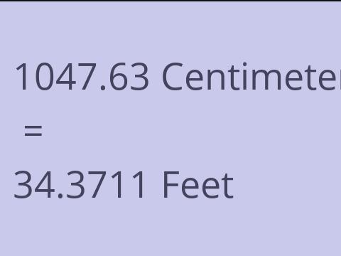 1047.63 CM TO FEET