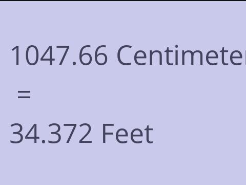 1047.66 CM TO FEET