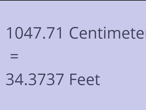 1047.71 CM TO FEET