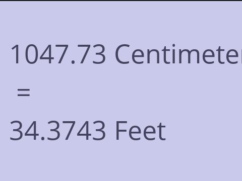 1047.73 CM TO FEET