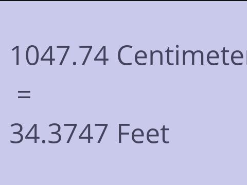 1047.74 CM TO FEET