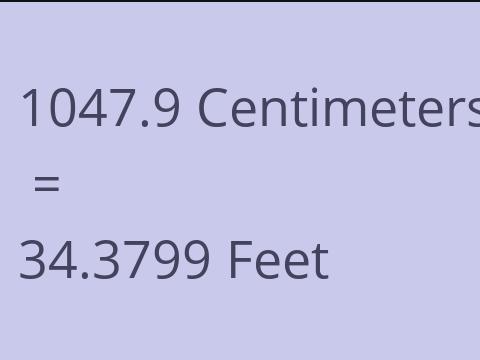 1047.9 CM TO FEET