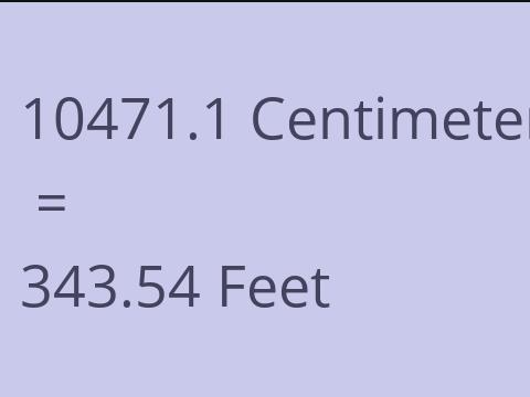 10471.1 CM TO FEET