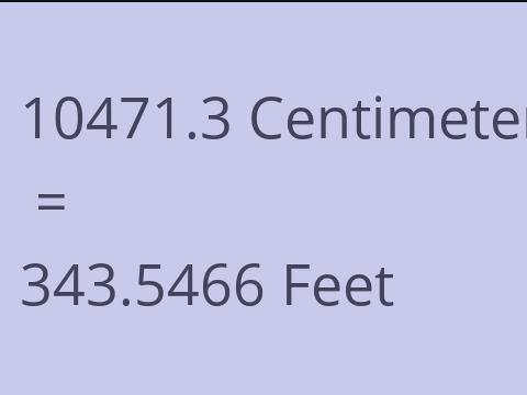 10471.3 CM TO FEET