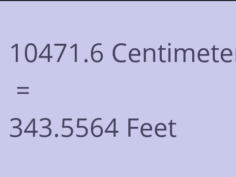 10471.6 CM TO FEET