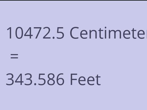 10472.5 CM TO FEET