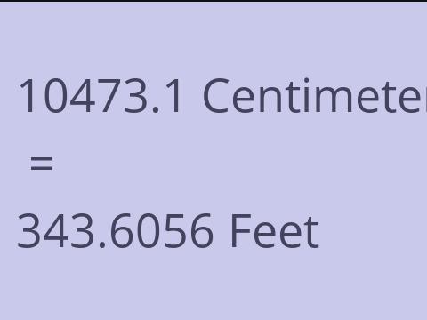 10473.1 CM TO FEET