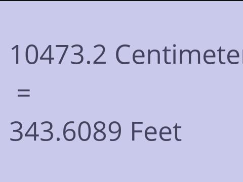 10473.2 CM TO FEET