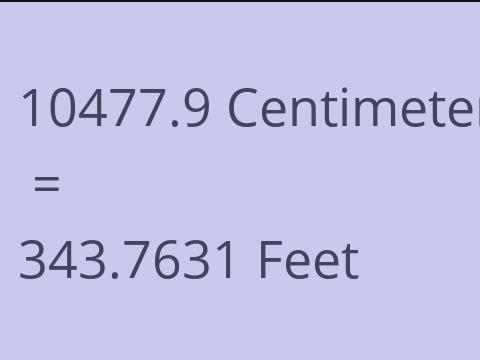 10477.9 CM TO FEET