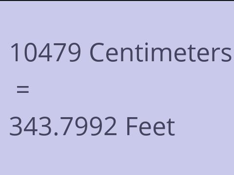 10479 CM TO FEET