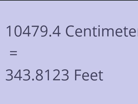 10479.4 CM TO FEET