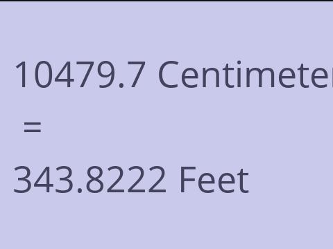10479.7 CM TO FEET
