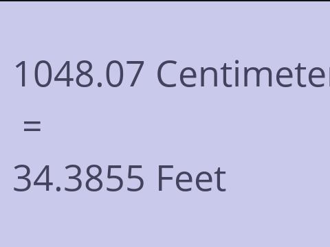 1048.07 CM TO FEET