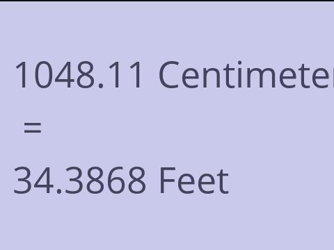 1048.11 CM TO FEET