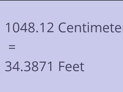 1048.12 CM TO FEET