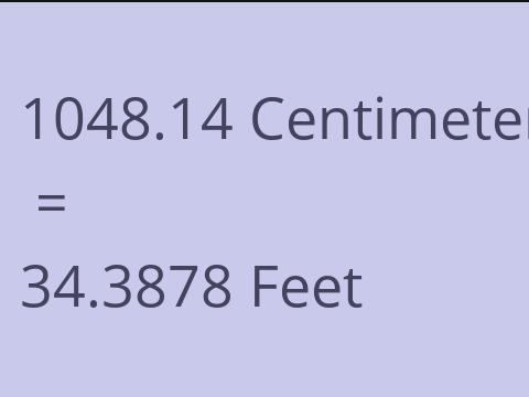 1048.14 CM TO FEET