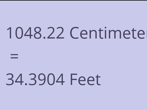 1048.22 CM TO FEET