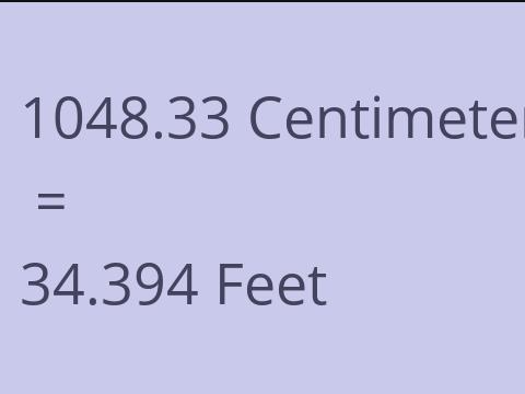 1048.33 CM TO FEET