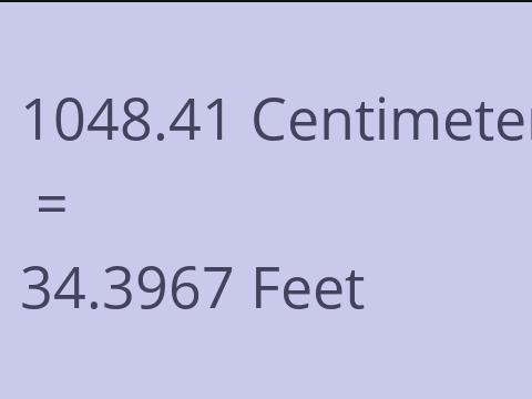 1048.41 CM TO FEET