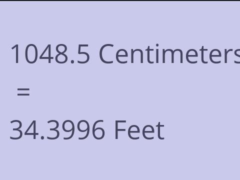 1048.5 CM TO FEET