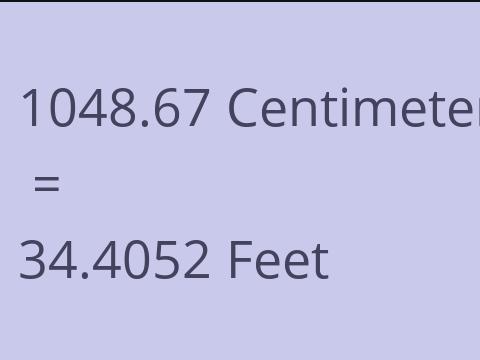 1048.67 CM TO FEET