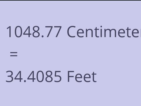 1048.77 CM TO FEET