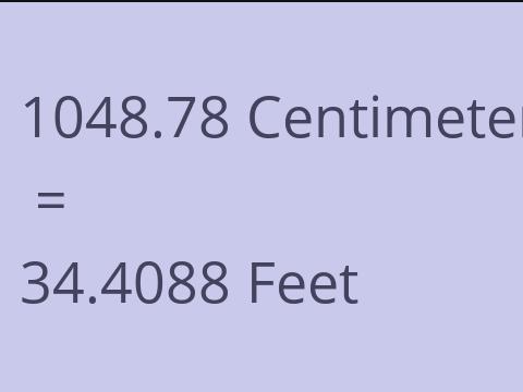 1048.78 CM TO FEET