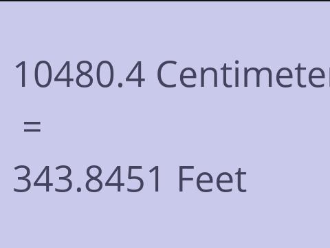 10480.4 CM TO FEET