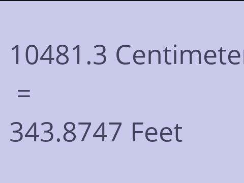 10481.3 CM TO FEET