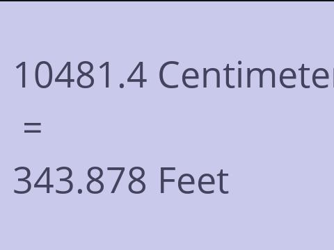 10481.4 CM TO FEET